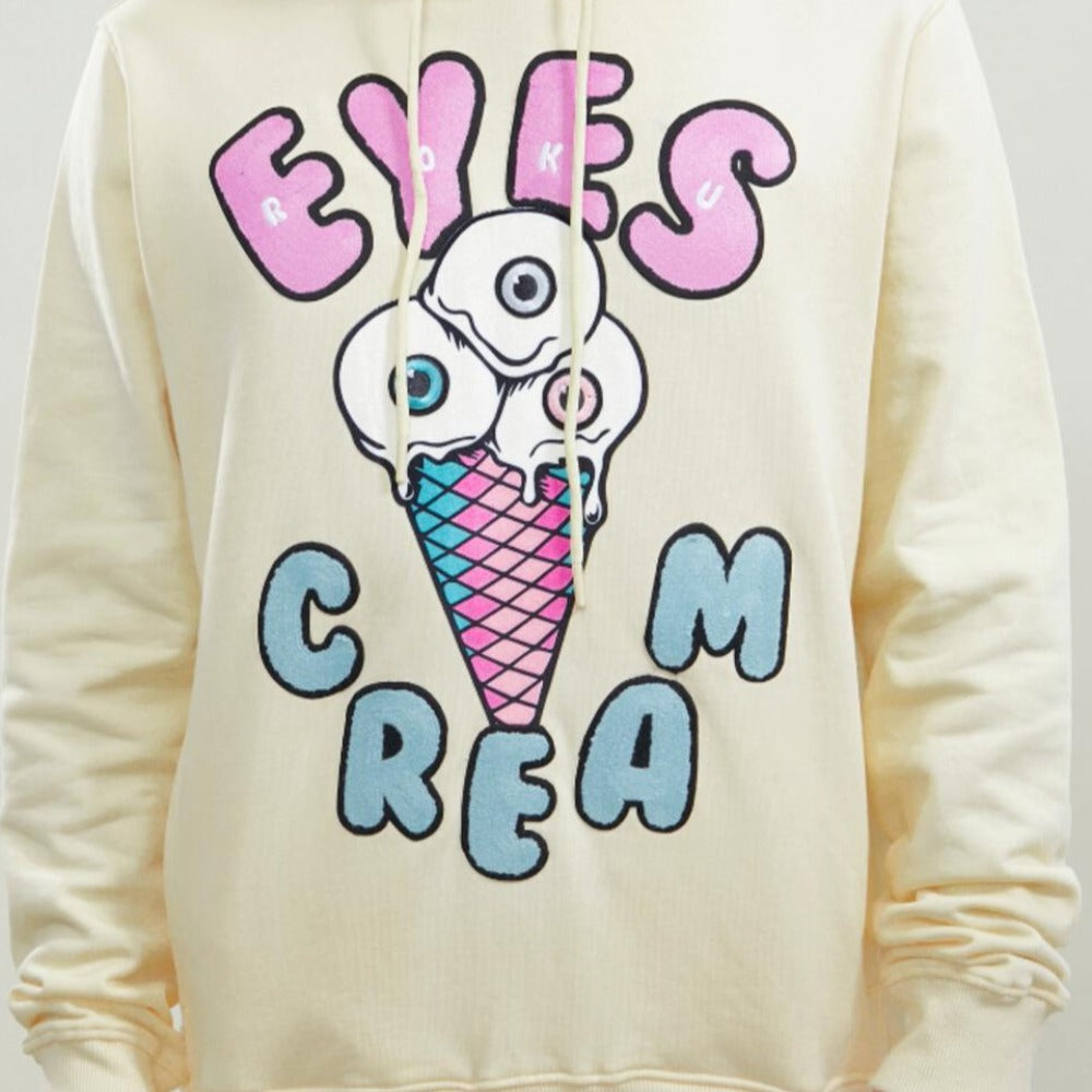 Roku Eyes Cream Hoodie-Eggshell