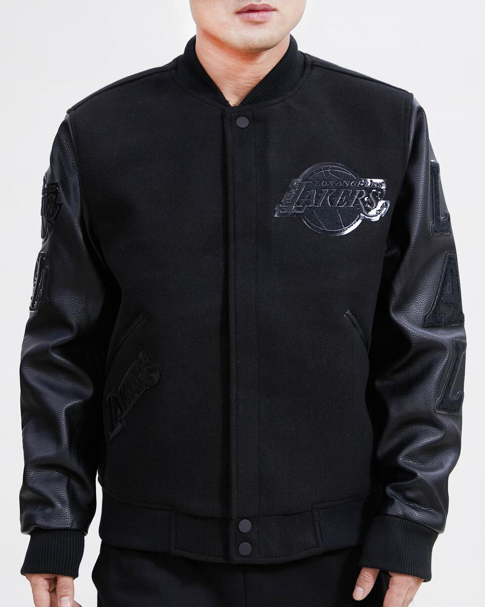 Pro Standard (BLL653418) - Los Angeles Lakers Triple Varsity Jacket - Black