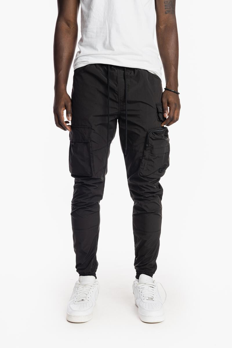 Smoke Rise Multipocketed Cargo Nylon Pants - Black