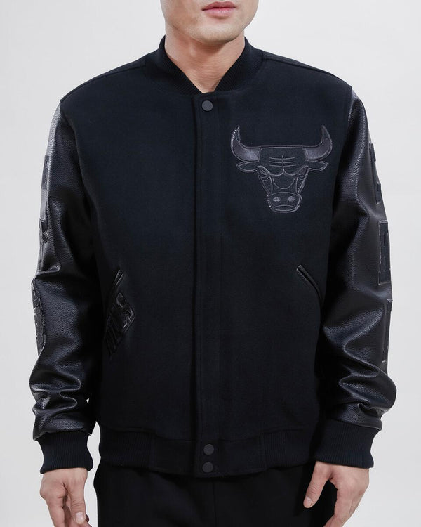 Pro Standard (BCB653449) - Chicago Bulls Triple Varsity Jacket - Black ...