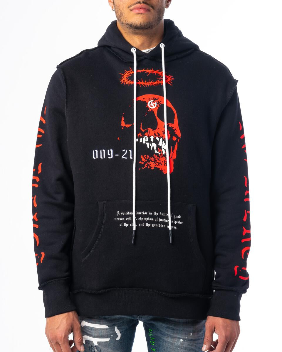 "Pray For The OPPS" Hoodie-Black/Red