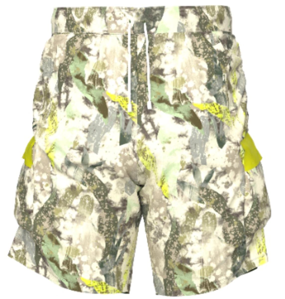Neon Jungle Cargo Shorts - Neon Lime