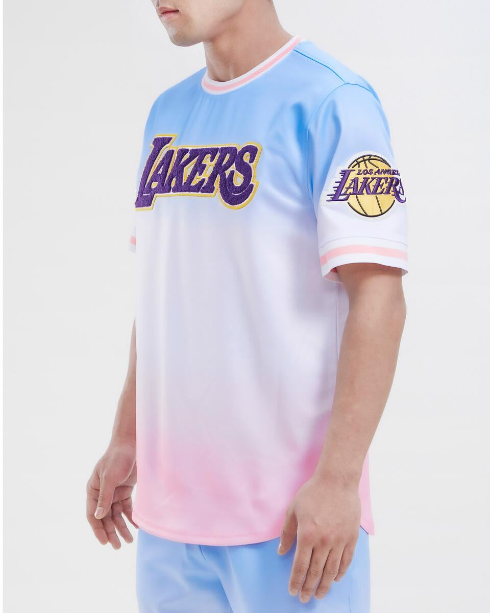 LOS ANGELES LAKERS LOGO PRO TEAM SHORT OMBRE (BLUE/WHITE/PINK)