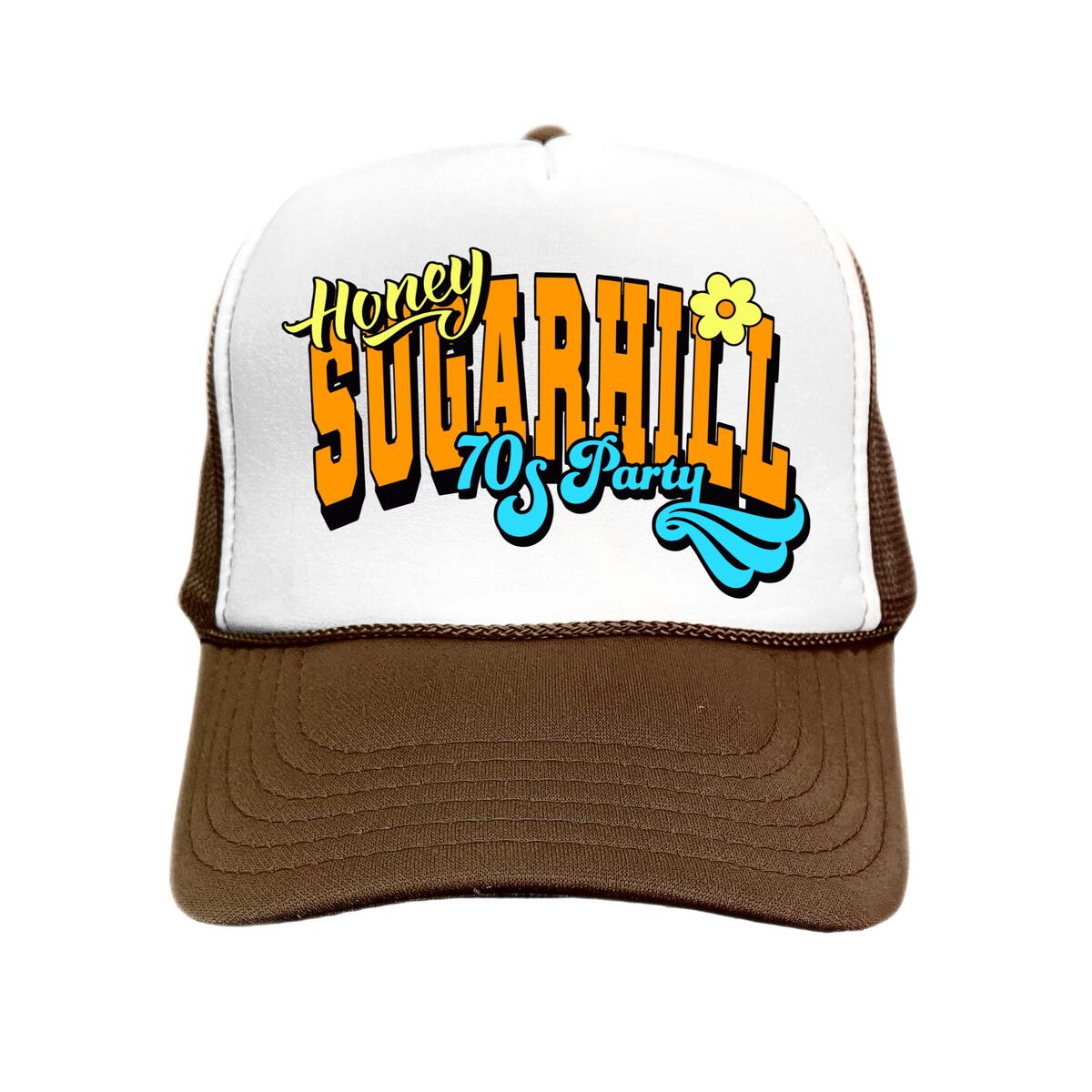 Groovy Trucker Hat - Brown/White