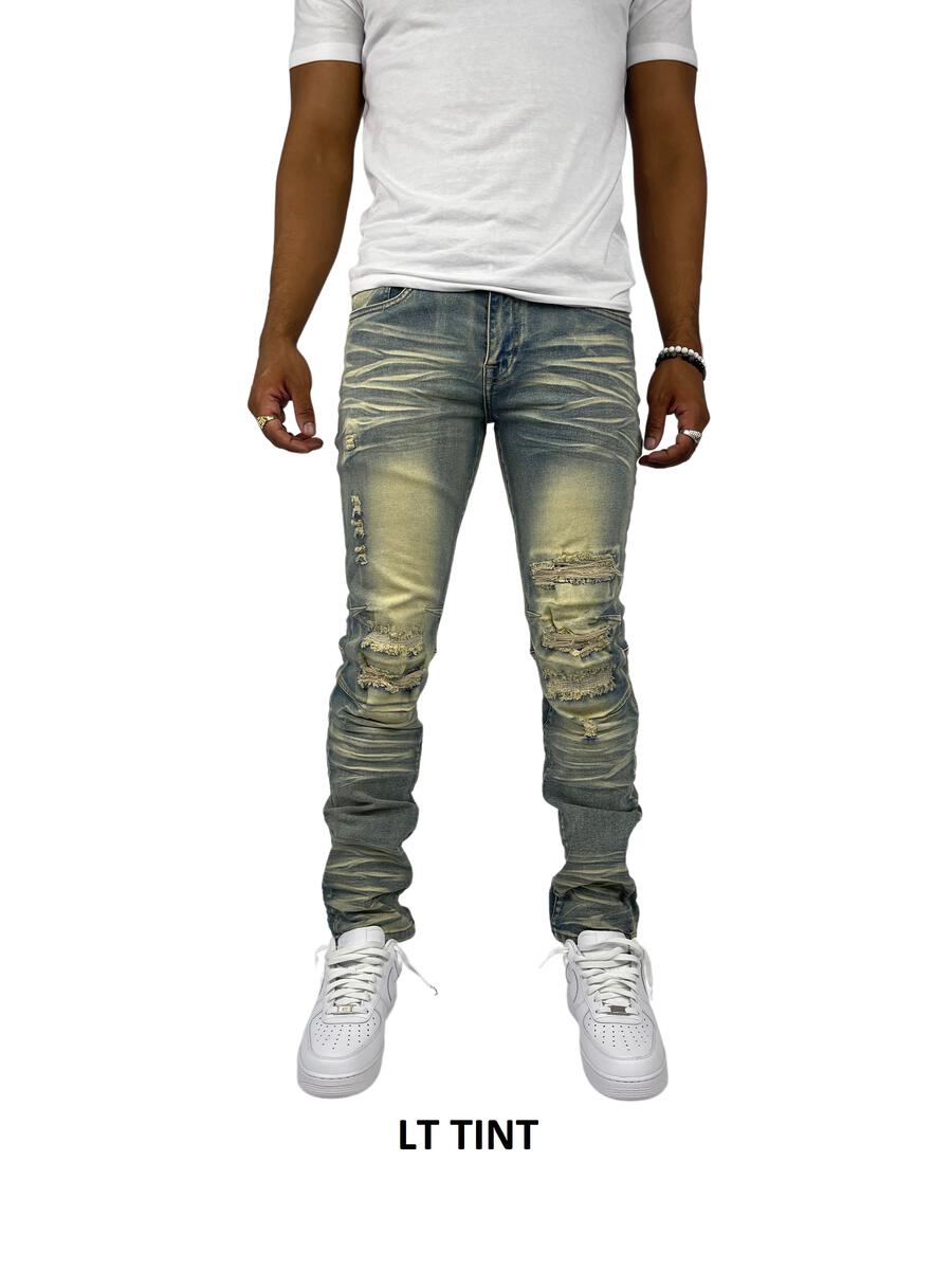 Blind Trust - Rip & Repair Jeans - Light Tint (BTP21082)