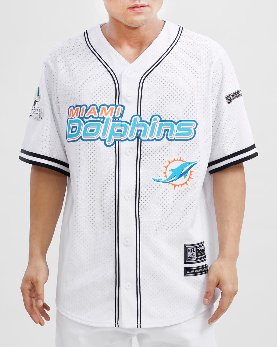 Miami Dolphins Logo Mesh Button Up Shirt