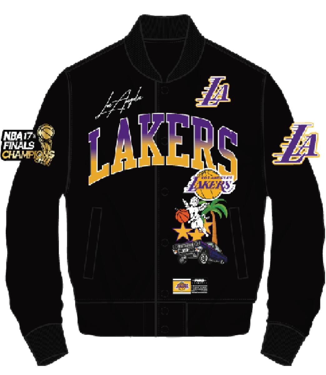 Pro Standard (BLL654214) - Los Angeles Lakers Gradient Satin Jacket - Black