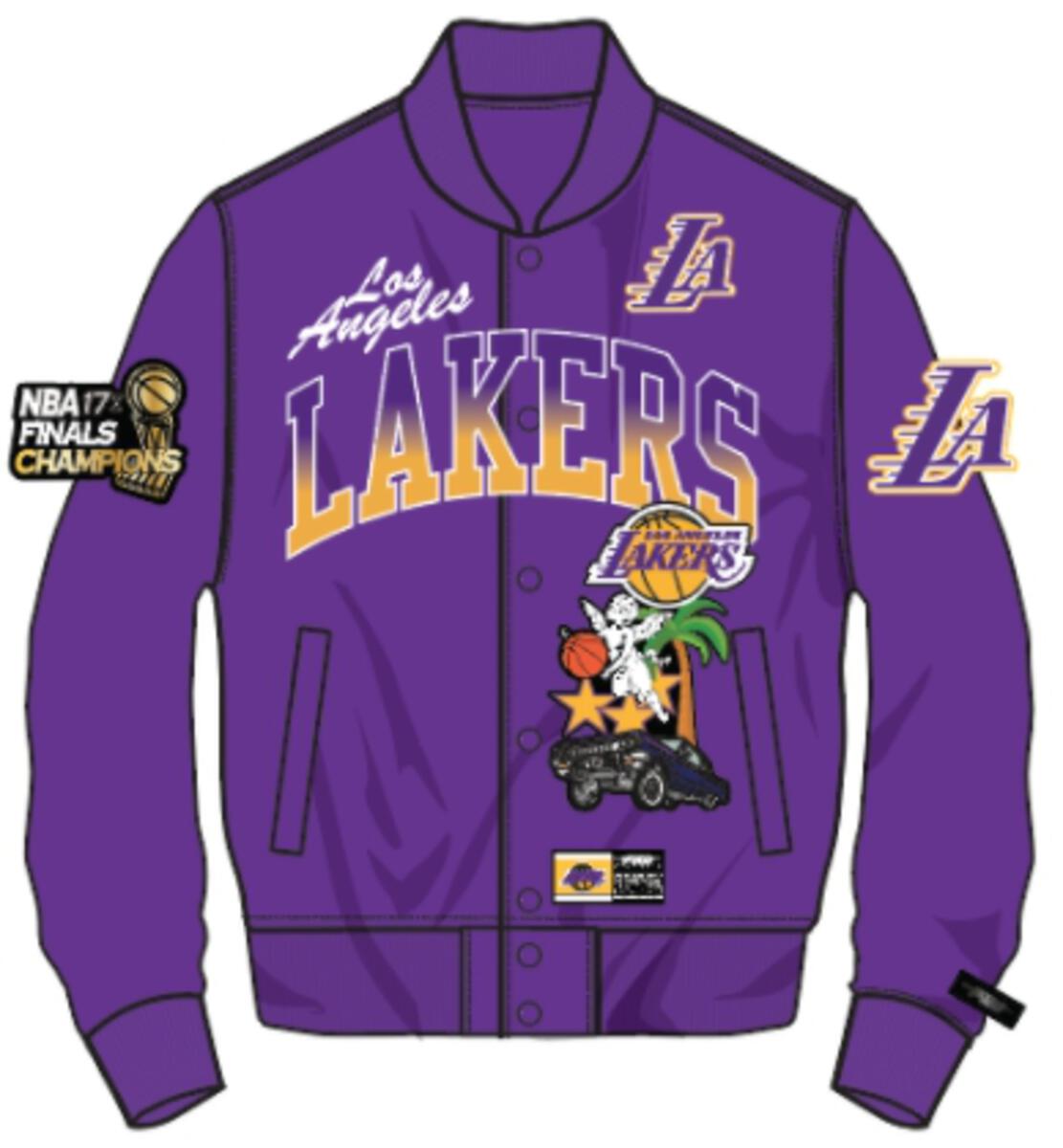 Pro Standard (BLL654214) - Los Angeles Lakers Gradient Satin Jacket - Purple