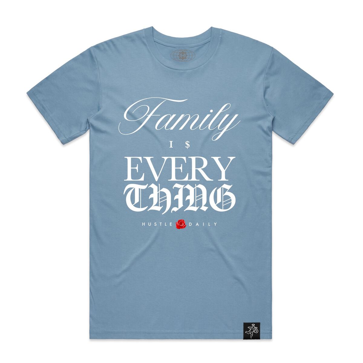 Family Statement Tee - Carolina Blue