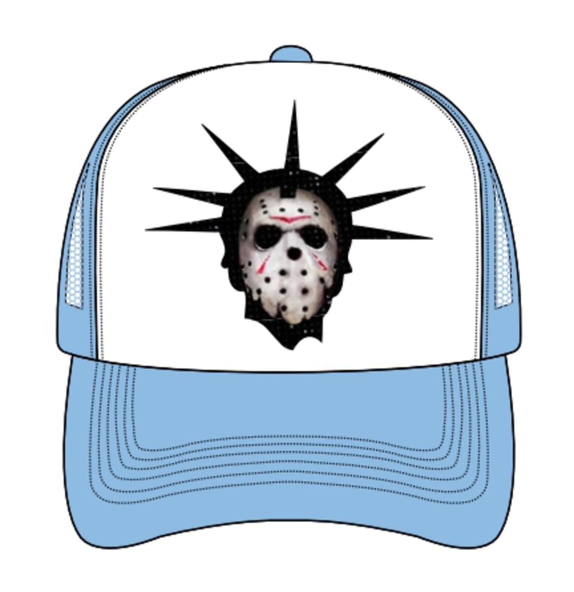 Ghost Town Trucker Hat - Light Blue/White