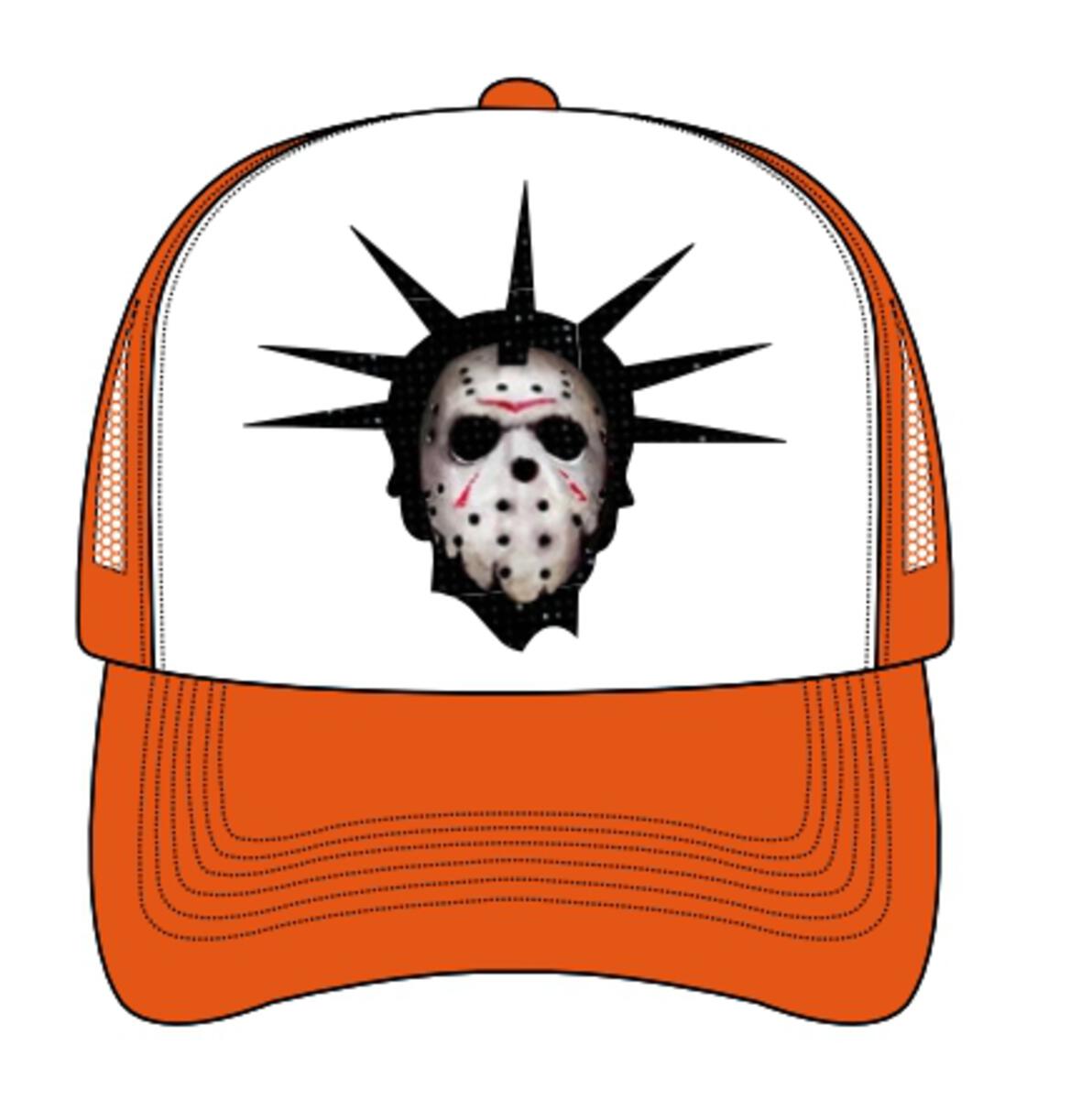 Ghost Town Trucker Hat - Orange/White