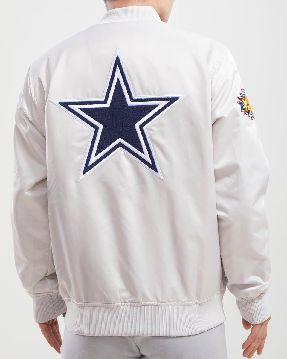 DALLAS COWBOYS HOME TOWN SATIN JACKET (MIDNIGHT NAVY) – Pro Standard