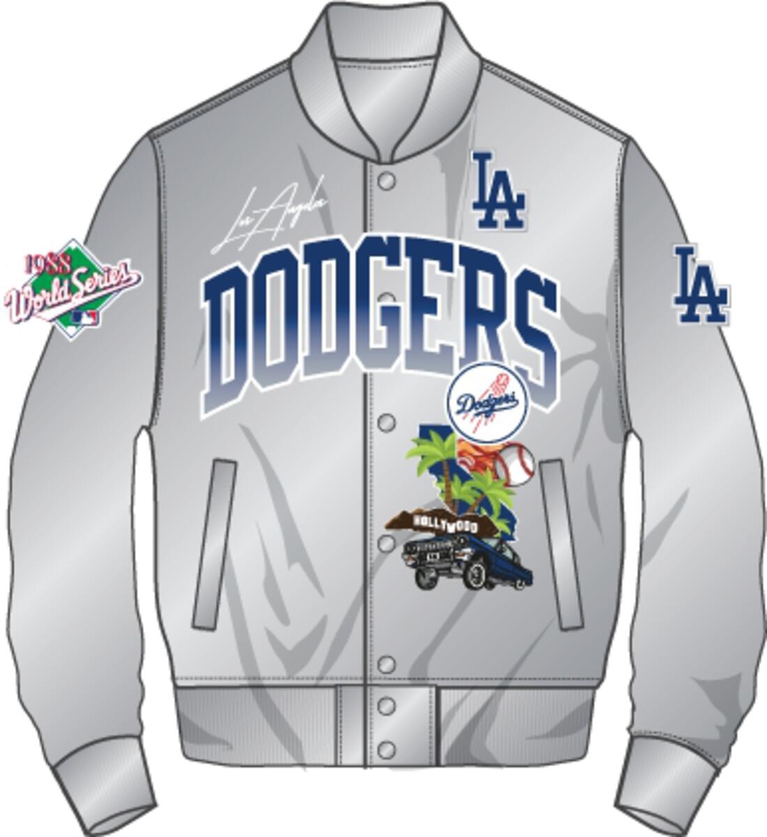 Pro Standard (LLD633573) - Los Angeles Dodgers Home Town Satin Jacket - Silver