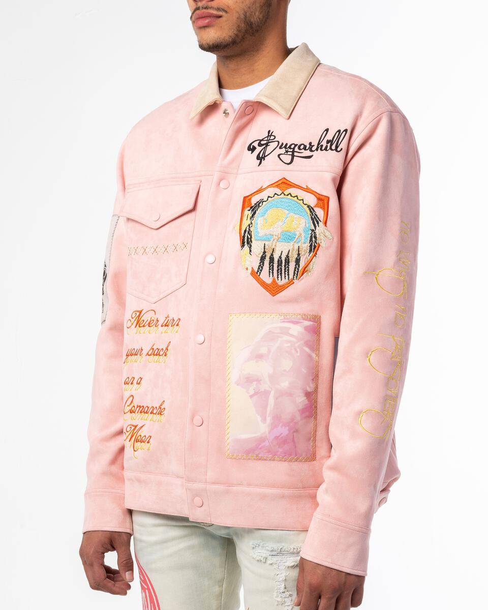 Sugarhill - Night Raider Suede Jacket - Pink (SH22-FALL1-29