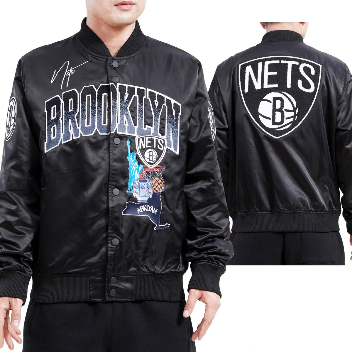 Pro Standard (BBN654353) - Brooklyn Nets Home Town Satin Jacket