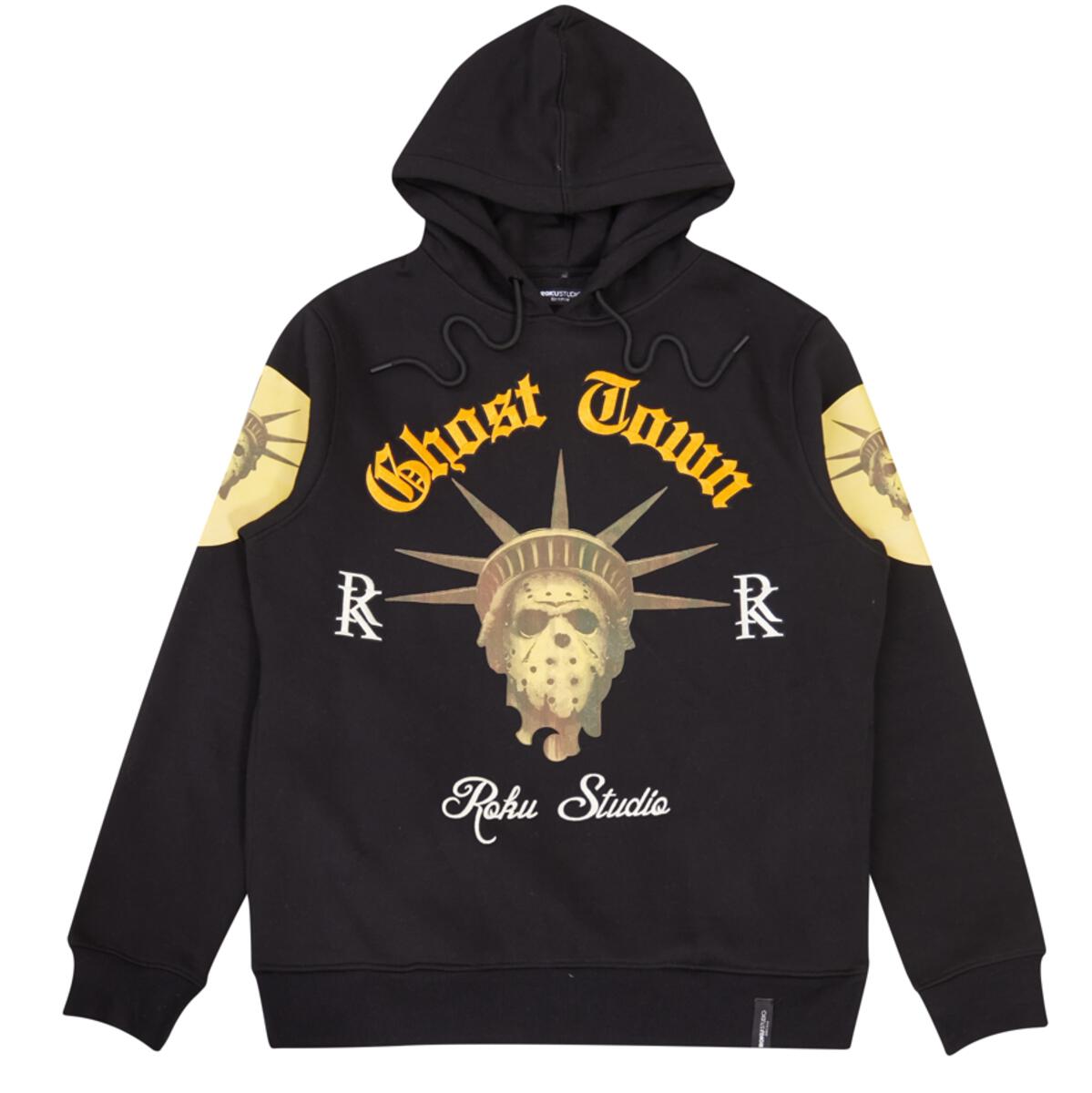 Roku Studio - 2022 New Ghost Town Fleece Hoodie - Black/Yellow - RK5480856