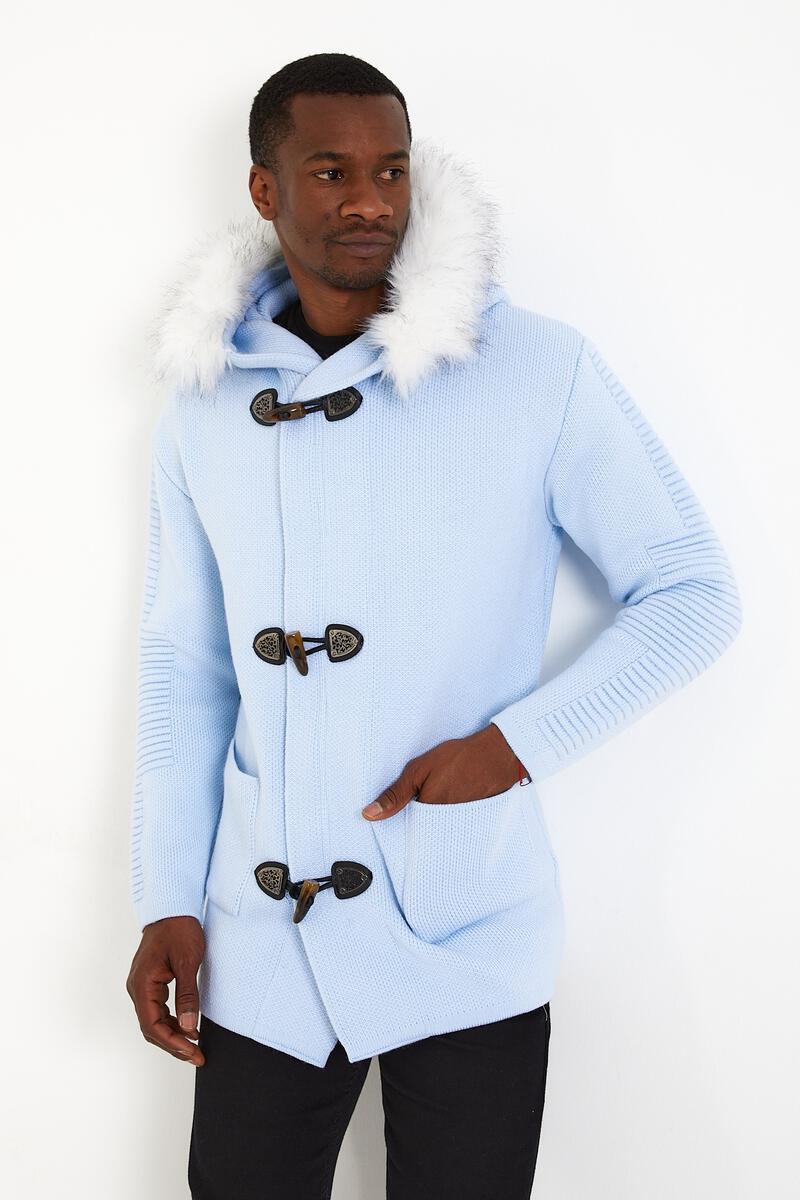 One In A Million - Hooded Cardigan Jacket - Airy Blue