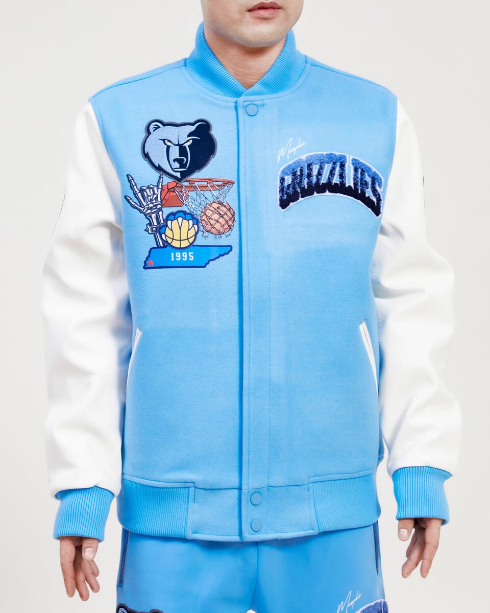 Pro Standard (BMG655037) - Memphis Grizzlies Home Town Wool Varsity Jacket - Blue