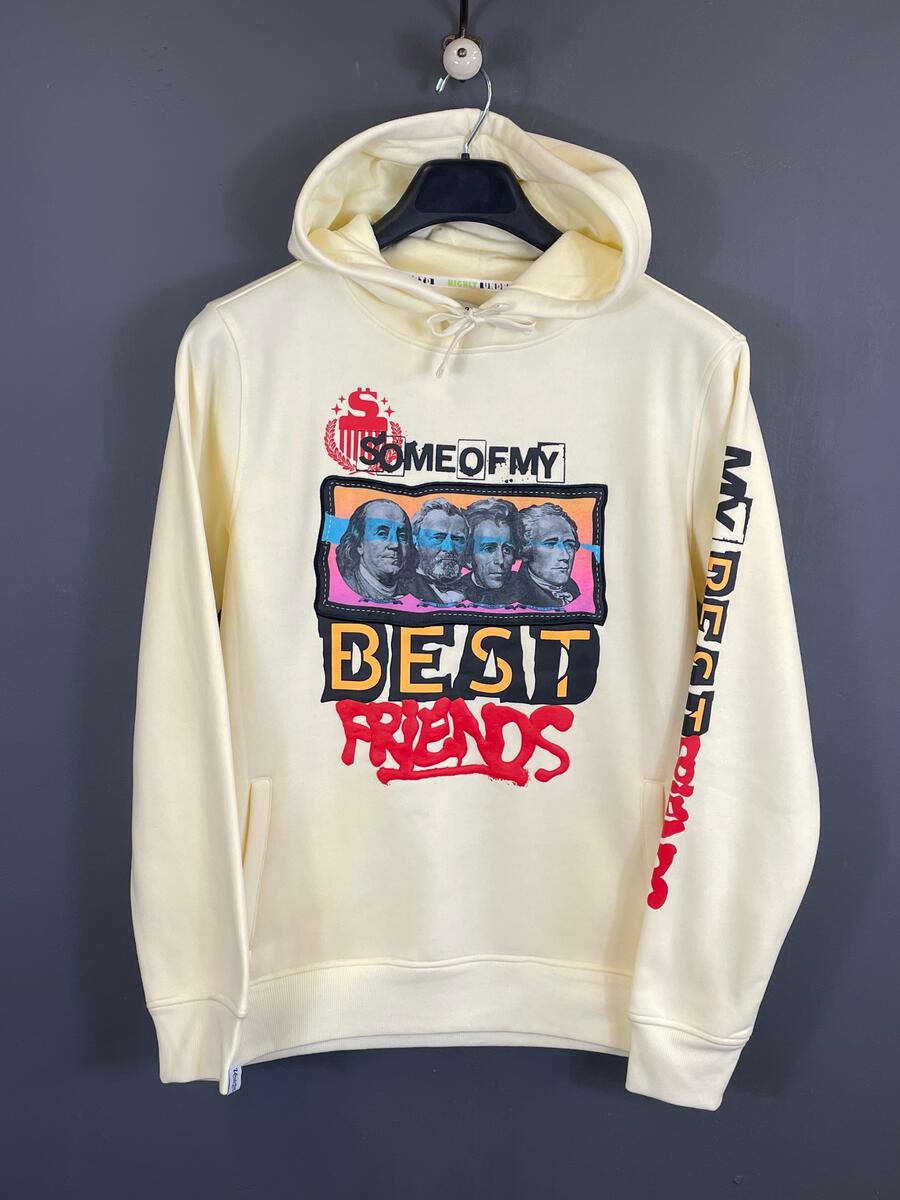 Highly Undrtd (UF2605) - Some Of My Best Friends Hoodie - Cream