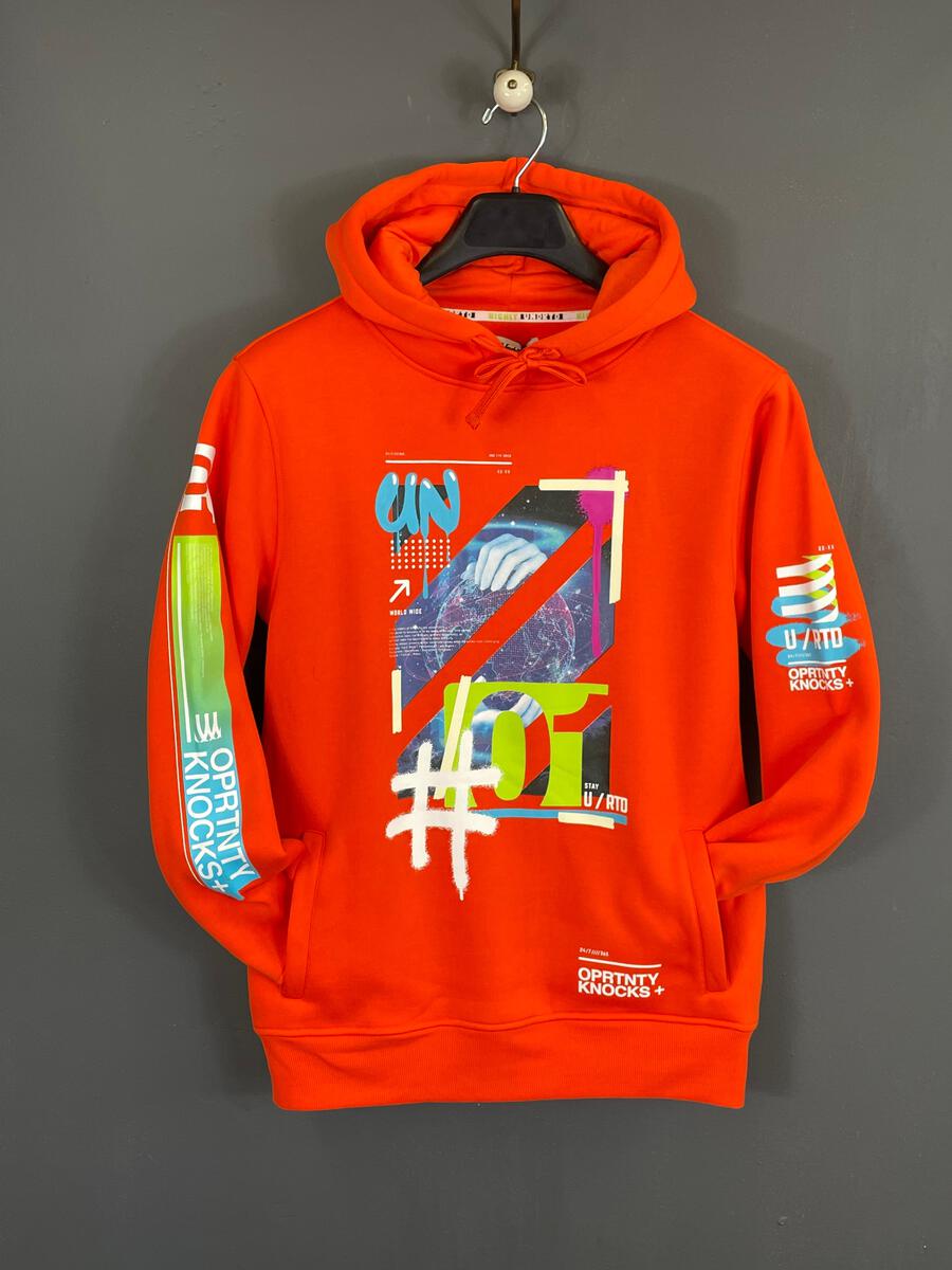 Highly Undrtd (UF2606) - Opportunity Knocks Hoodie - Orange