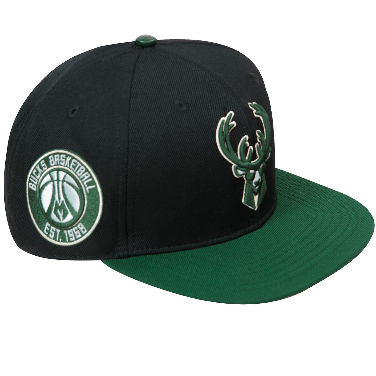 Pro Standard - Milwaukee Bucks Retro Classic Snapback Hat - Black/Forest Green