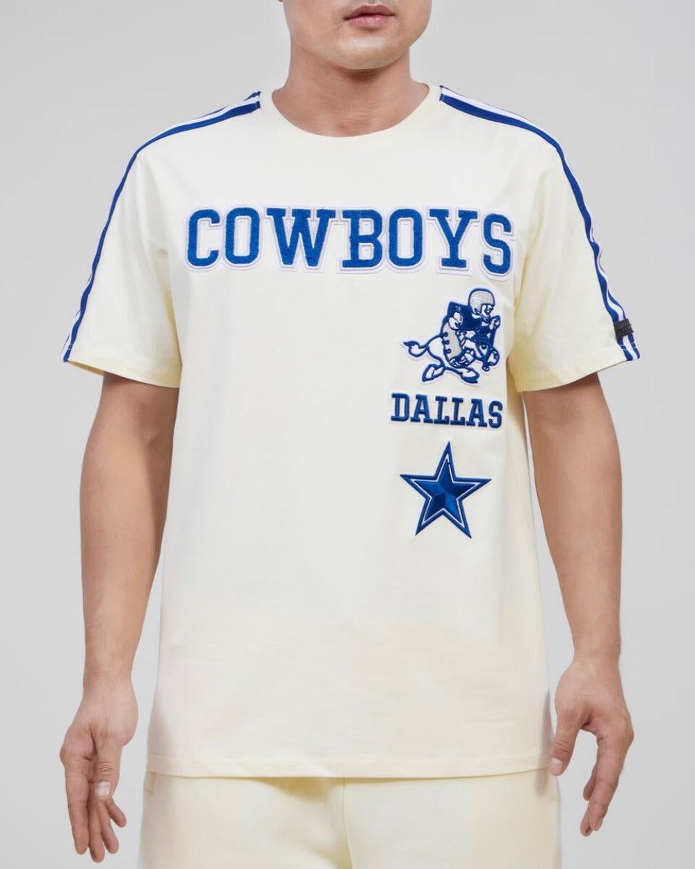 Dallas Cowboys Retro Classic SJ Striped Set - Eggshell/Dodger Blue