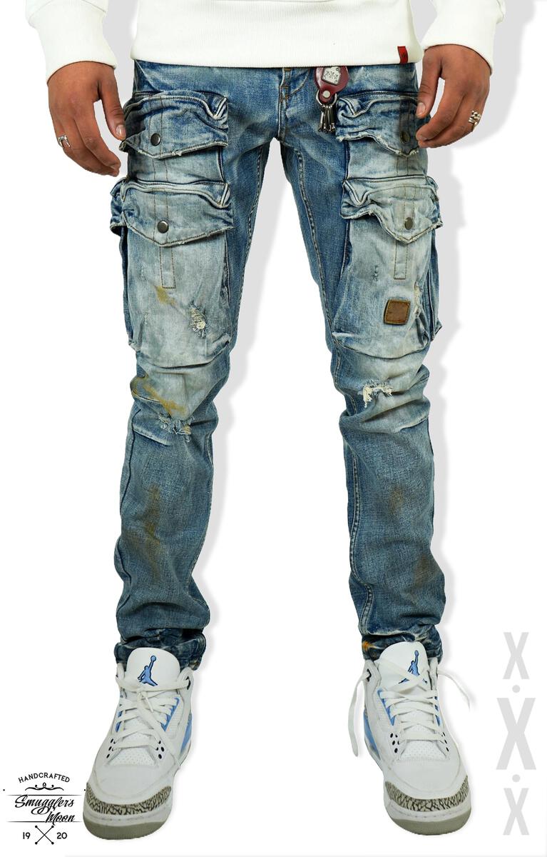 Smuggler's Moon - Patched Jeans - Indigo