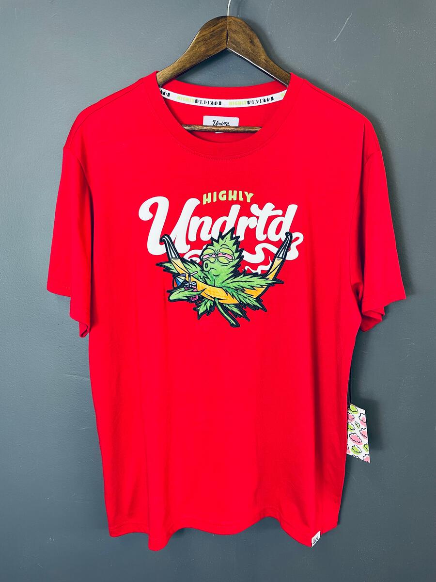 Highly UNDRTD Classic Tee-Red