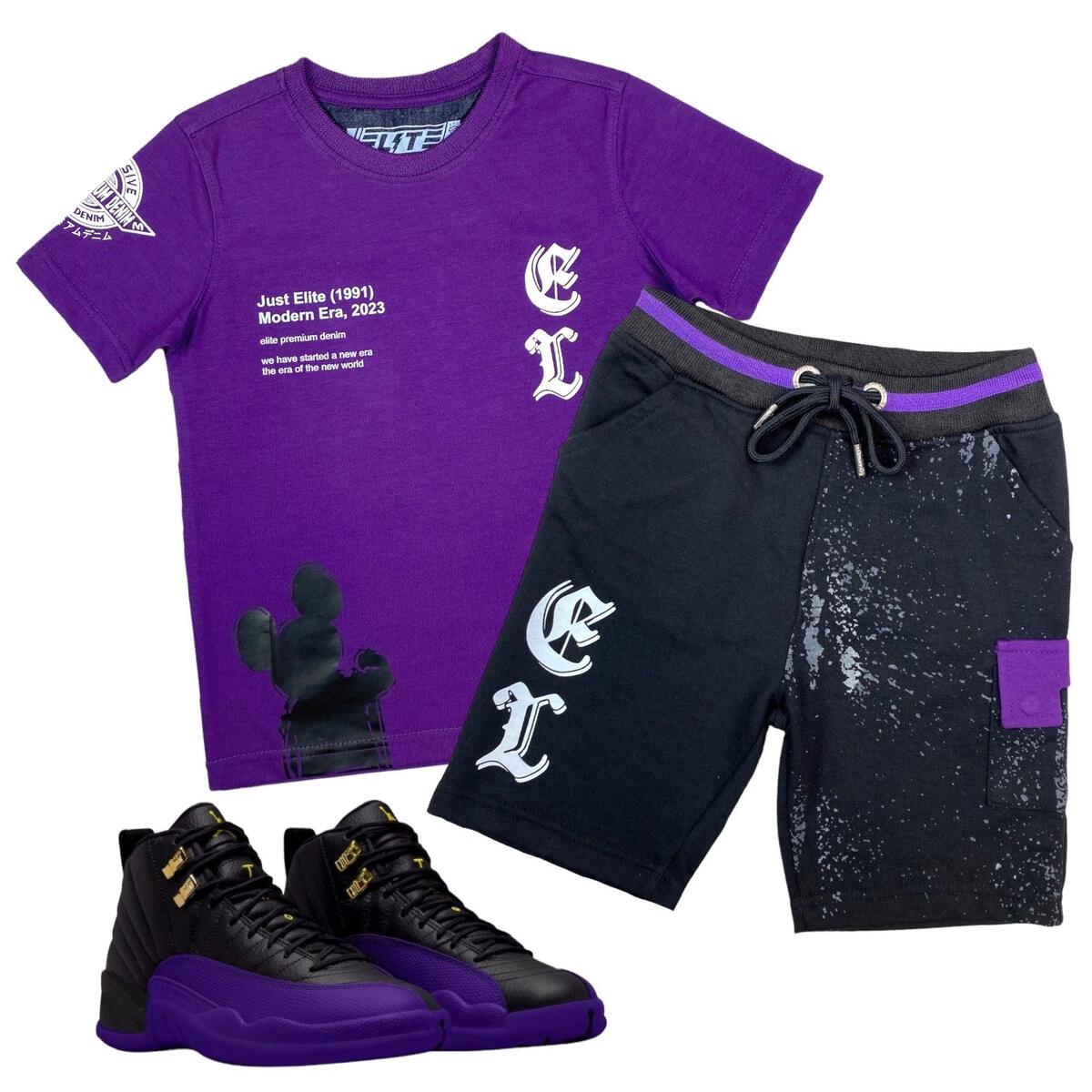 Elite Premium Denim - Dystopia Kids Set - Purple/Black