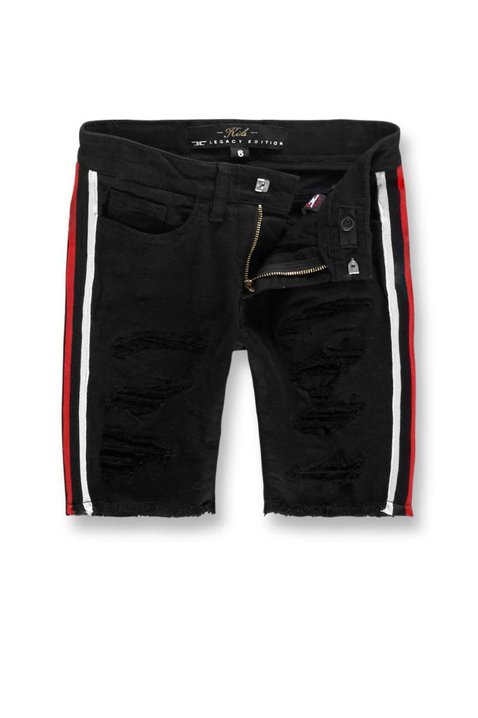 Jordan Craig - Kids Daytona Striped Shorts - Jet Black - J3157SAK