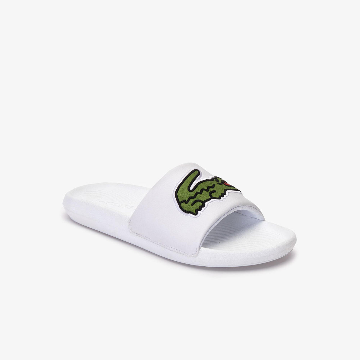 Men's Croco Synthetic Slides-White