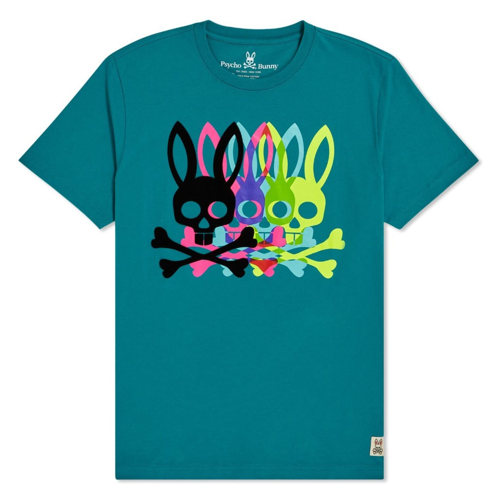 Psycho Bunny Kids-Bradley Graphic Tee-Enamel Blue
