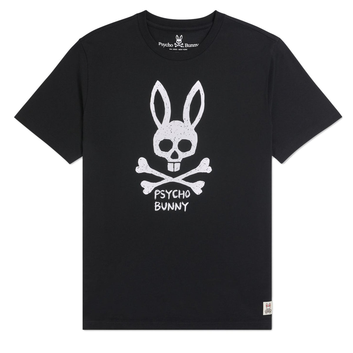 Psycho Bunny Kids-Jasper Graphic Tee-Black