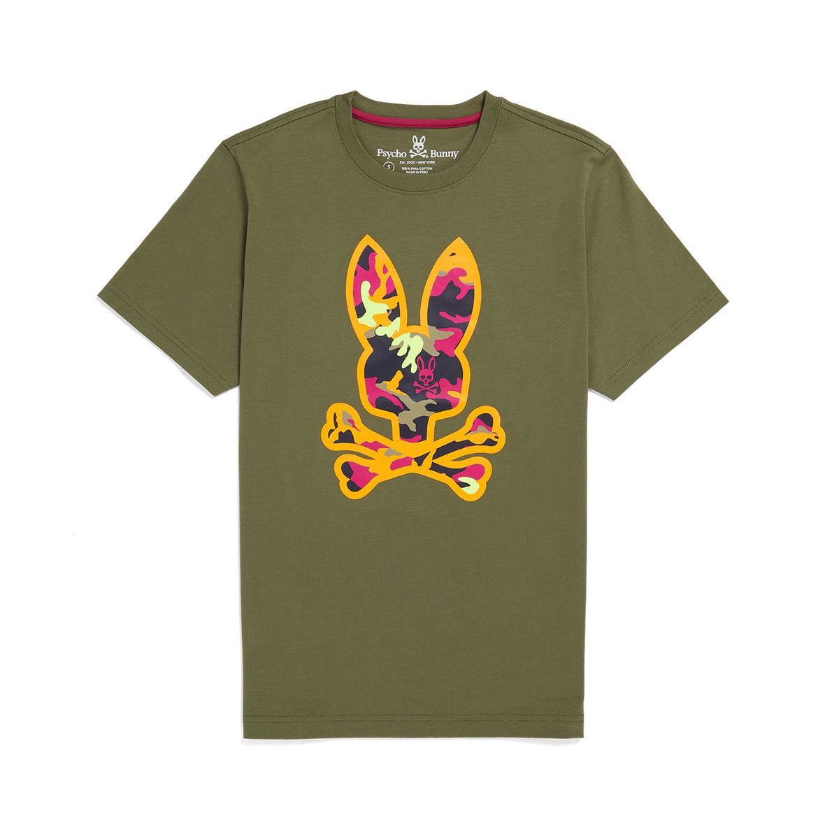 Psycho Bunny (B6U944U1PC) - Allen Graphic Tee - Dark Olive