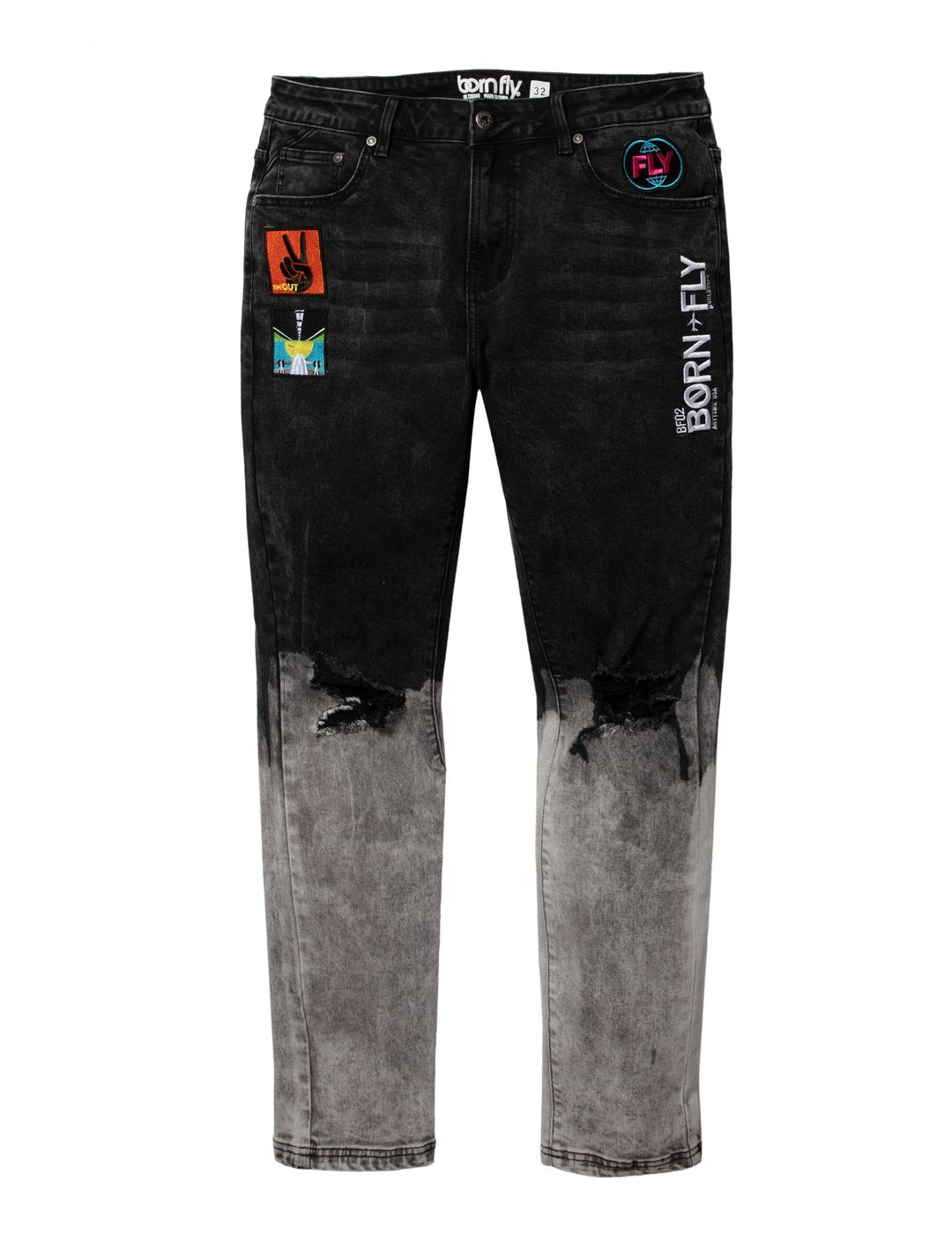 Born Fly-O'Hare Denim Jeans-Black