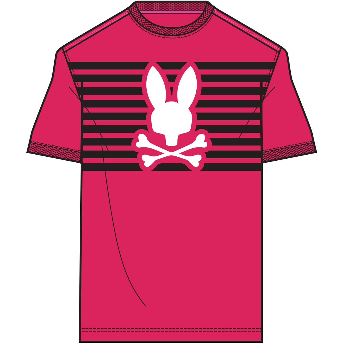 Psycho Bunny-Men's Cullman Graphic Tee-Pink Raspberry