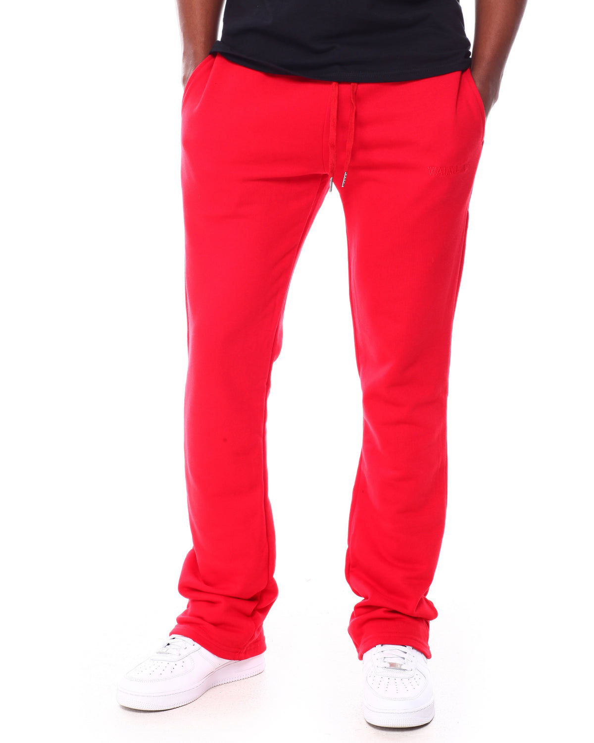 Waimea - Stacked Fleece Track Pants - Red