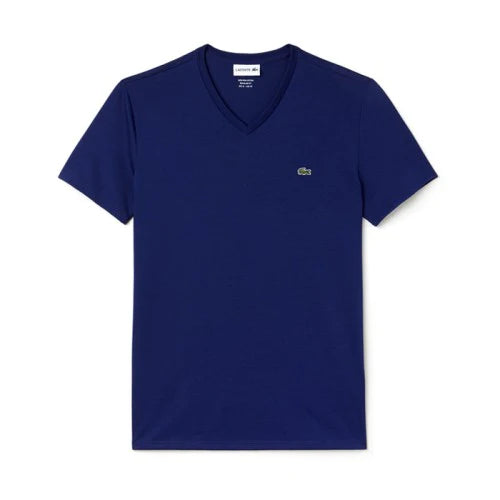 LaCoste - V-neck Pima Cotton T-shirt - Ocean • S2P-TH6710-51