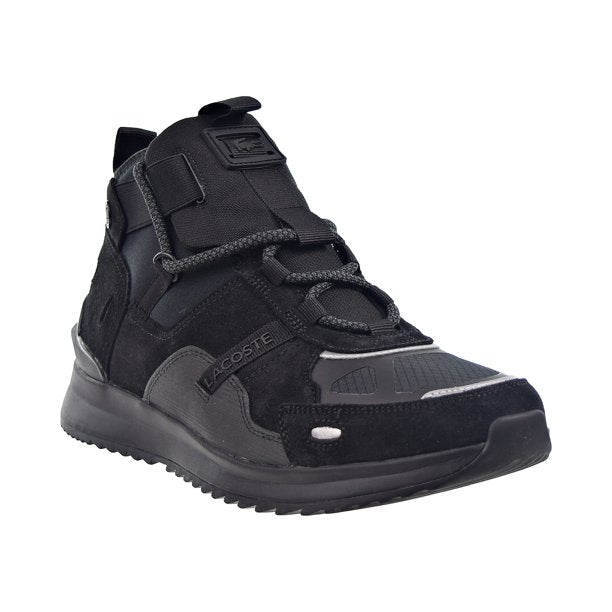 Men's Run Breaker Textile and Leather Sneakers - Black