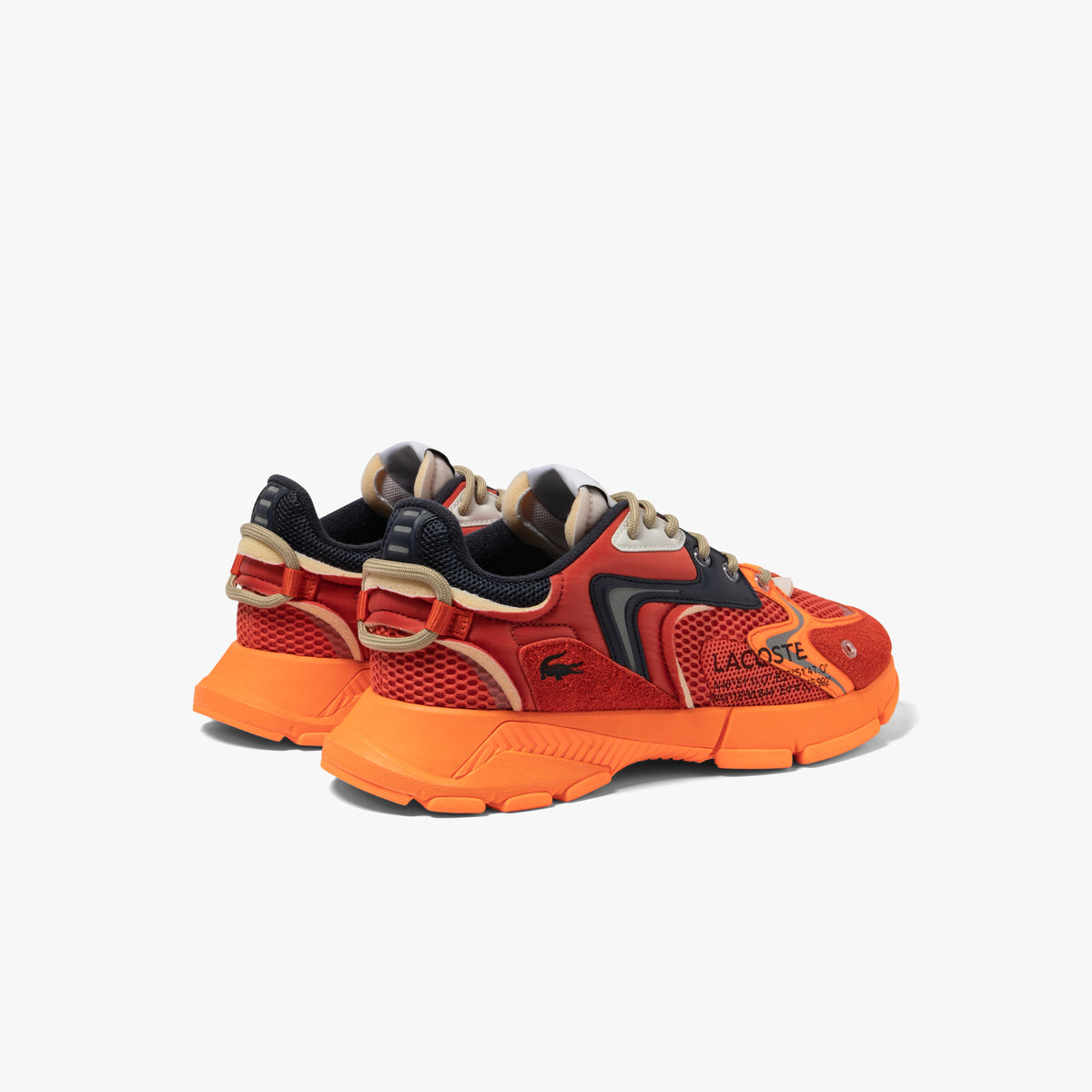 Lacoste L003 Neo Textile Sneakers Red Orange Todays Man Store
