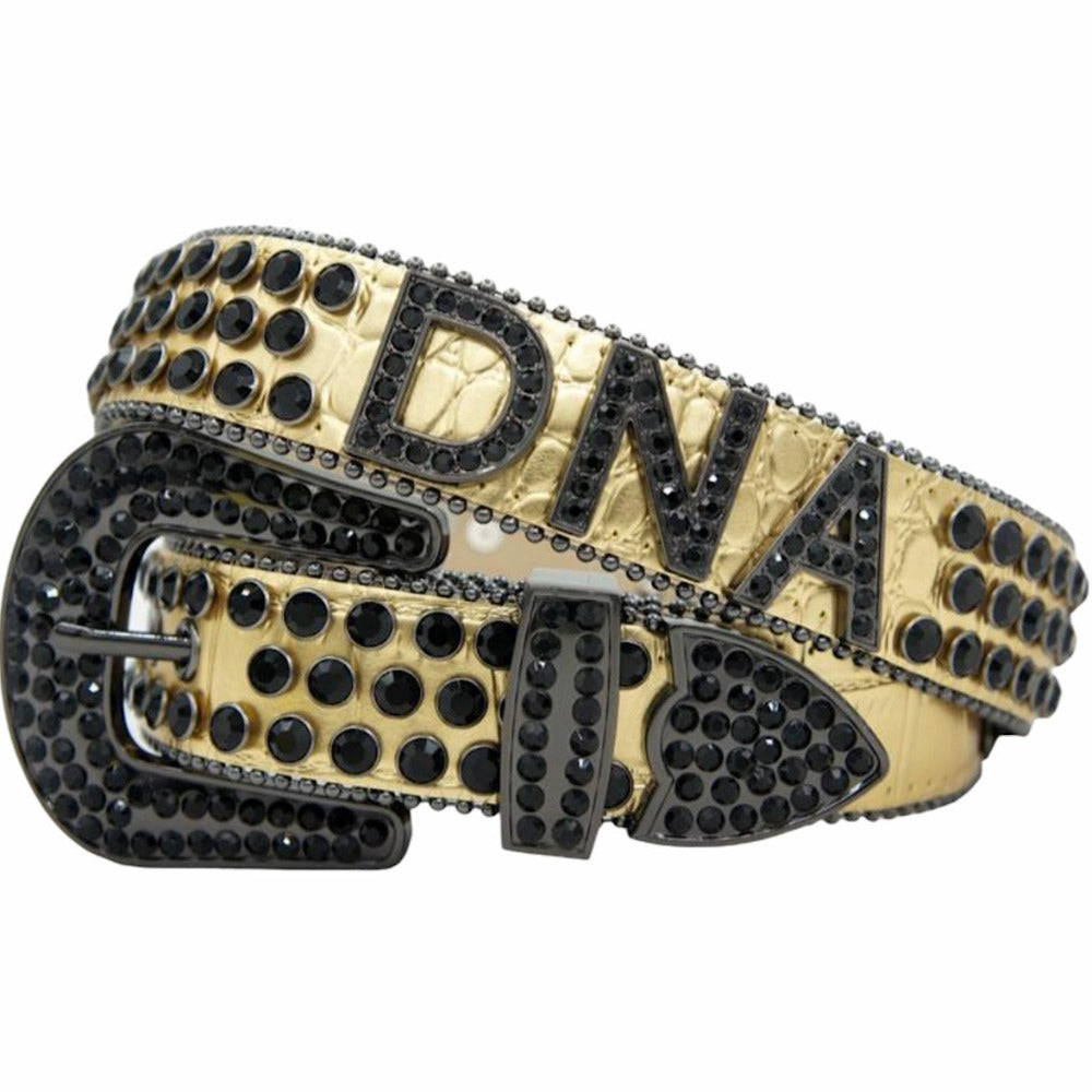 DNA Logo Belt-Black/Gold