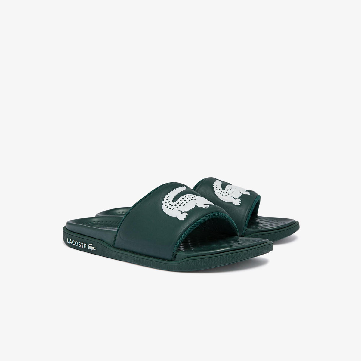 Men's Croco Dualiste Synthetic Slides - Green/White