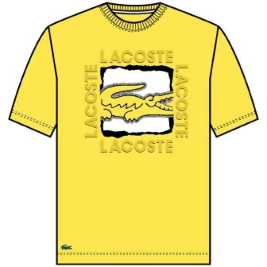 LaCoste-Croc Graphic Tee-Yellow-TH4887