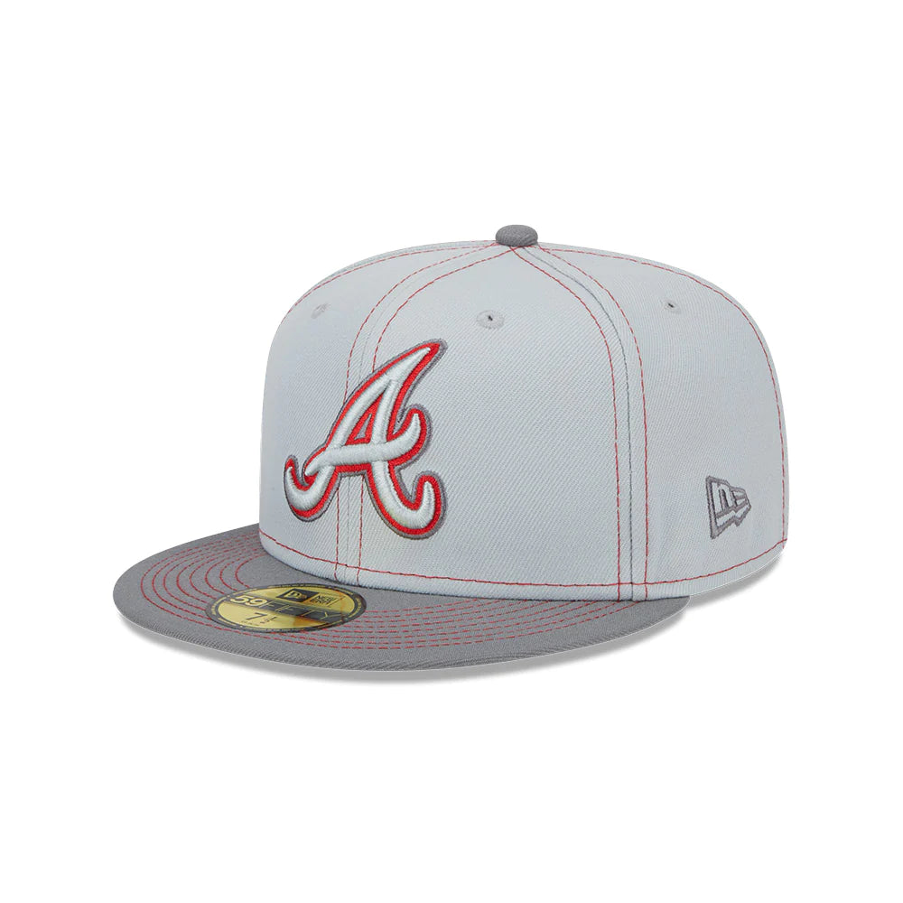 New Era - Atlanta Braves Gray Pop Fitted Hat