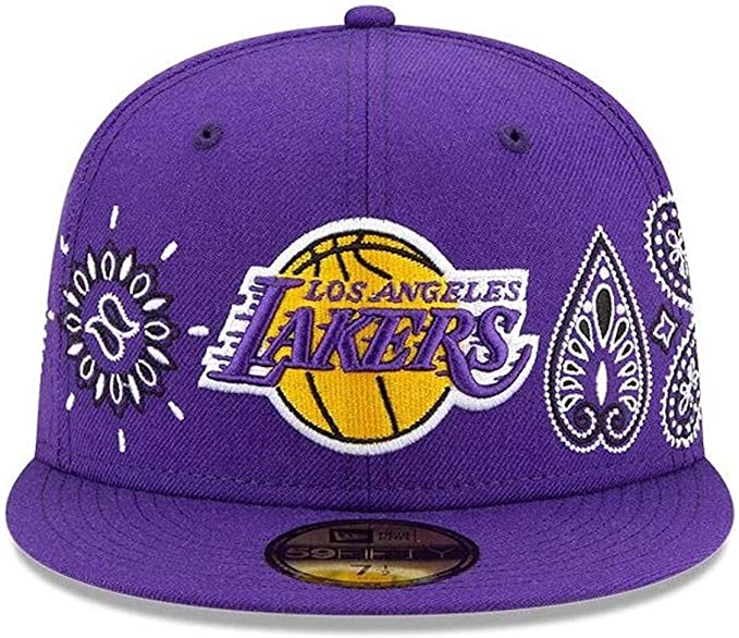 Los Angeles Lakers New Era Paisley 59FIFTY Fitted Hat - Purple