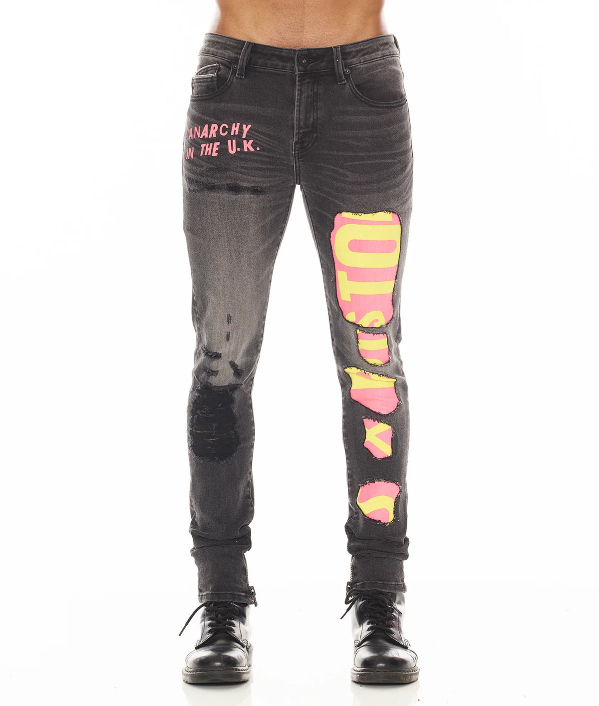 Cult Of Individuality - Punk Skinny Jeans "Sex Pistols" In Bollocks