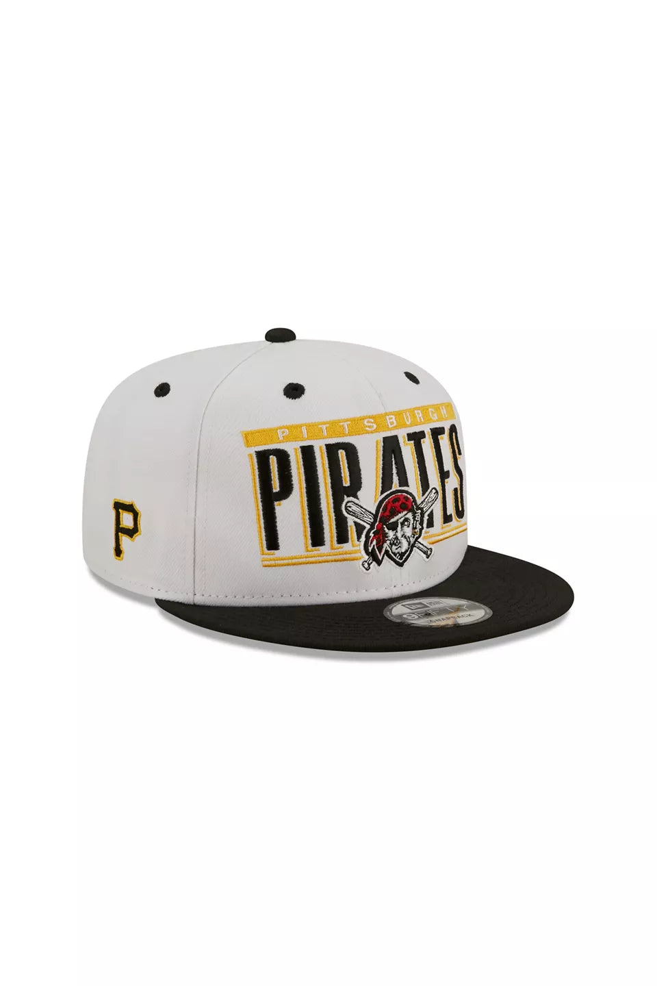 Pittsburgh Pirates New Era Retro Title 9FIFTY Snapback Hat - White