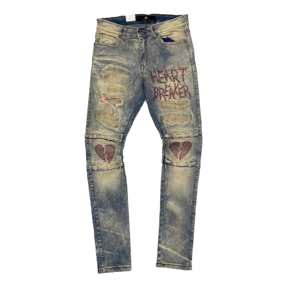 Focus-Heart Breaker Denim Jeans-Vintage