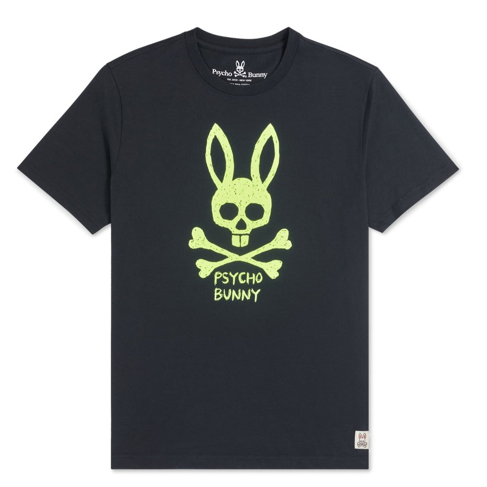 Psycho Bunny Kids-Jasper Graphic Tee-Navy