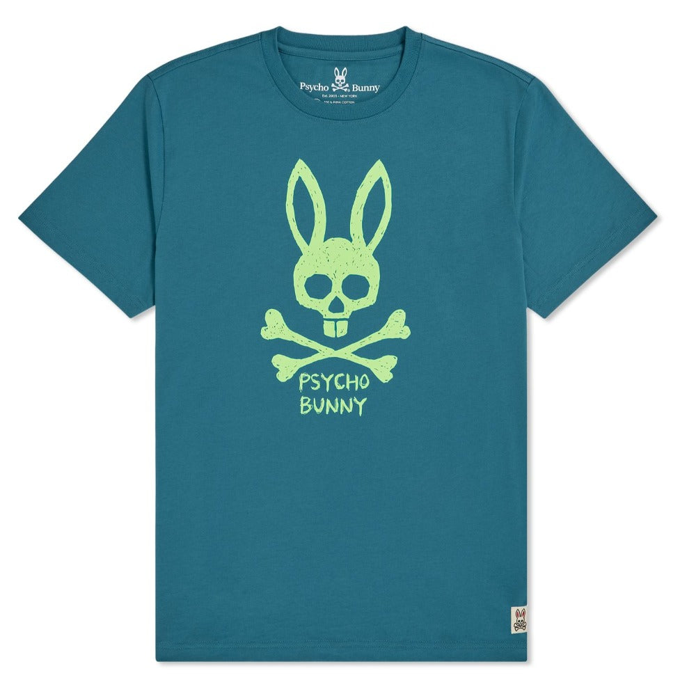 Psycho Bunny Kids-Jasper Graphic Tee-Enamel Blue